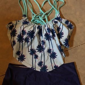 2 piece high waisted bathing suit